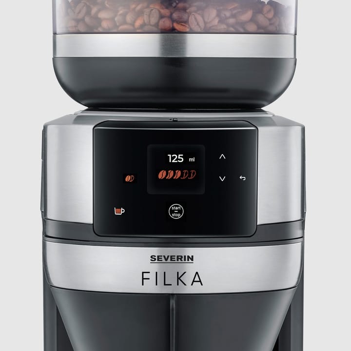 FILKA vollautomatische Filterkaffeemaschine, KA 4852 Glaskanne Severin