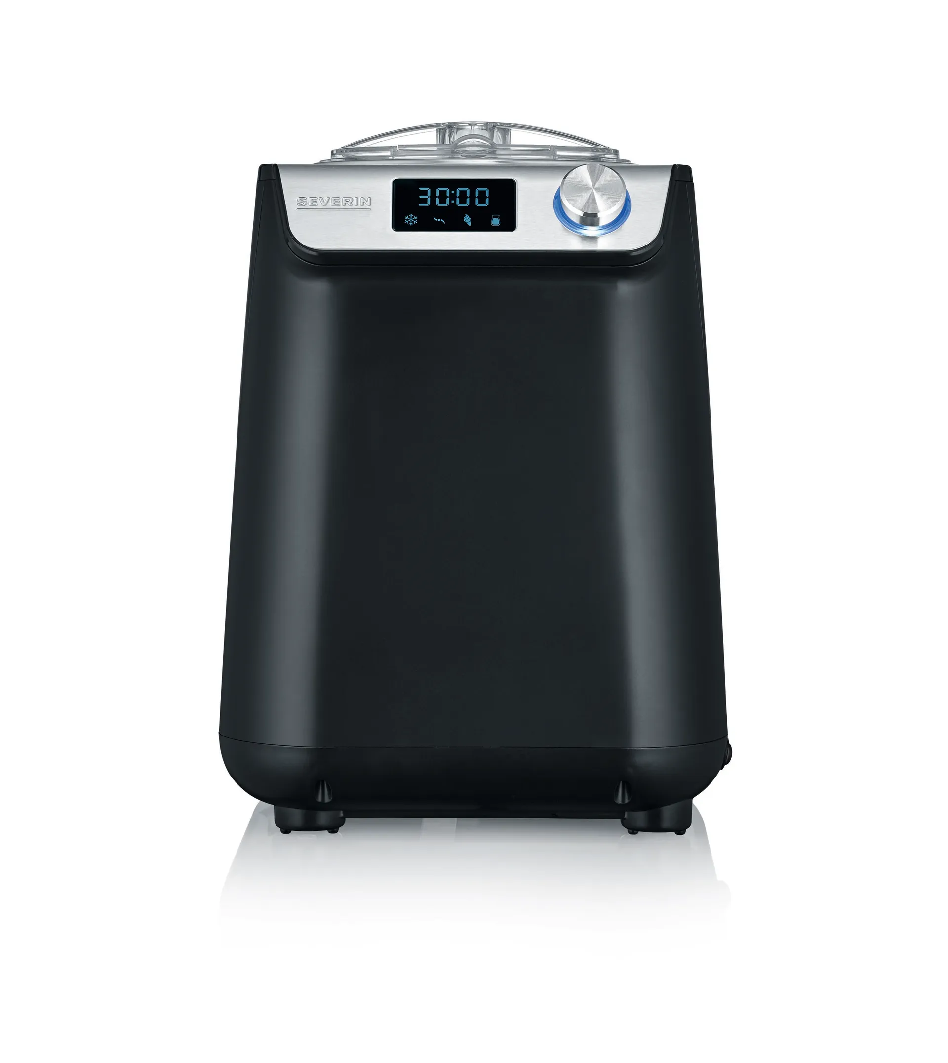 Severin EZ 7407 Eismaschine mit Kompressor 1,2 L, Schwarz Severin