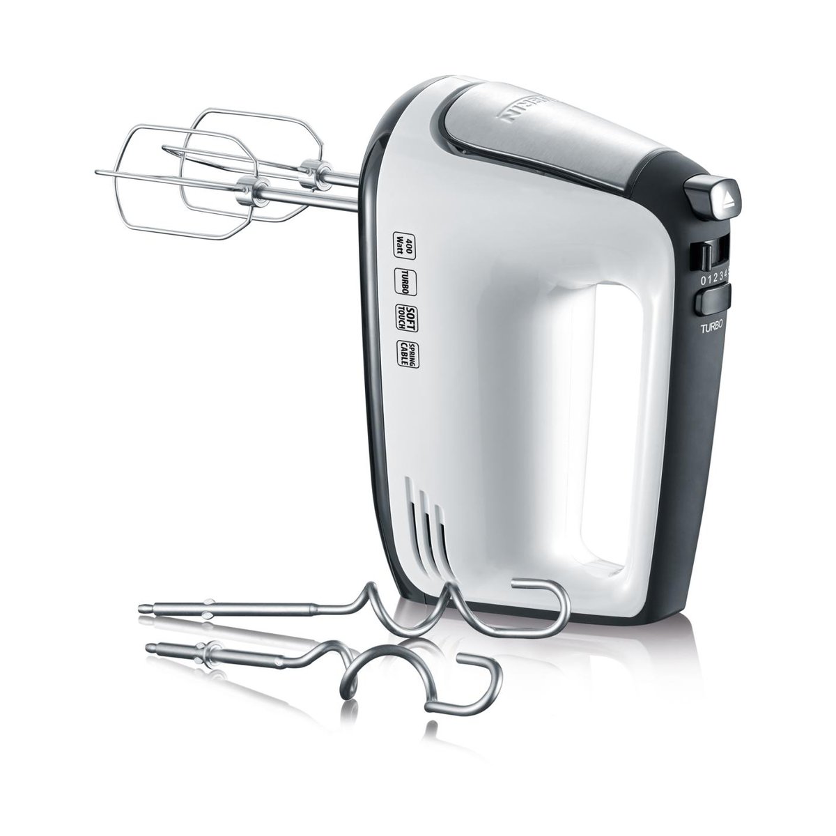 Severin Severin HM 3830 Handmixer Weiß-Schwarz-Edelstahl