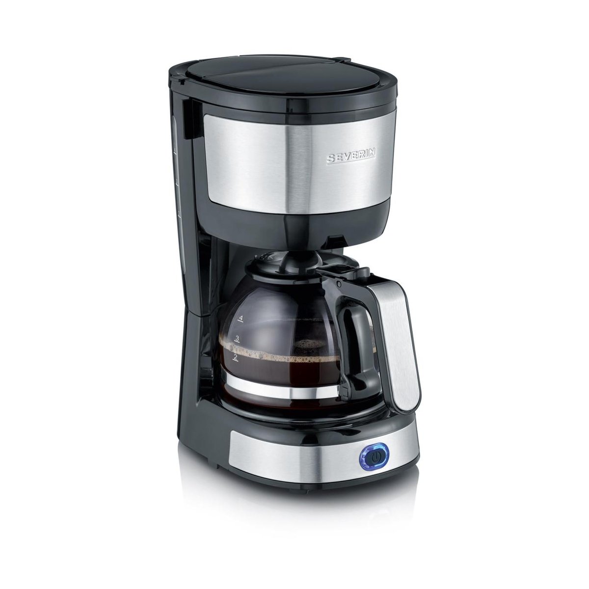 Severin Severin KA 4808 Compact Kaffeemaschine 4 Tassen Edelstahl-schwarz