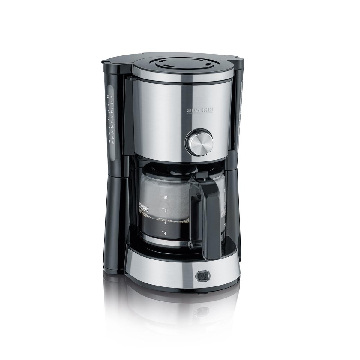Severin Severin KA 4825 Aroma Select Kaffeemaschine 10 Tassen Edelstahl-schwarz