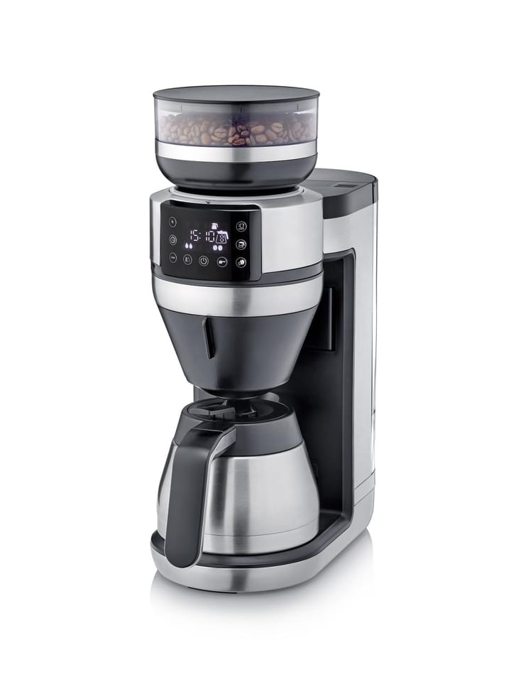 Severin KA 4851 FILKA vollautomatische Kaffeemaschine, Stahl gebürstet-schwarz Severin