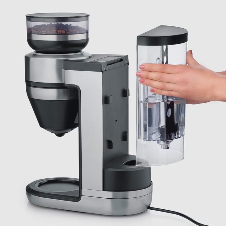 Severin KA 4851 FILKA vollautomatische Kaffeemaschine, Stahl gebürstet-schwarz Severin