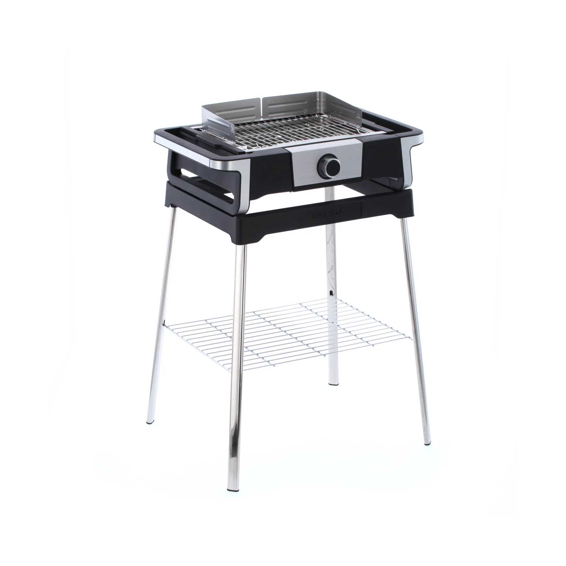 Severin PG 8118 Senoa DigitalBoost Elektrogrill mit Stativ, Schwarz Severin