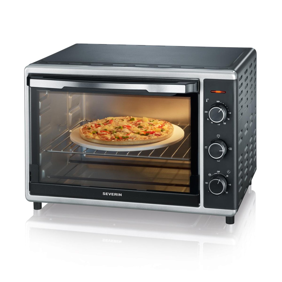 Severin Severin TO 2058 Tischbackofen mit Umluft 42 L Schwarz