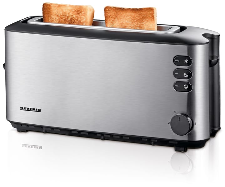 Severin toaster für 2 Scheiben, Stahl gebürstet-schwarz Severin