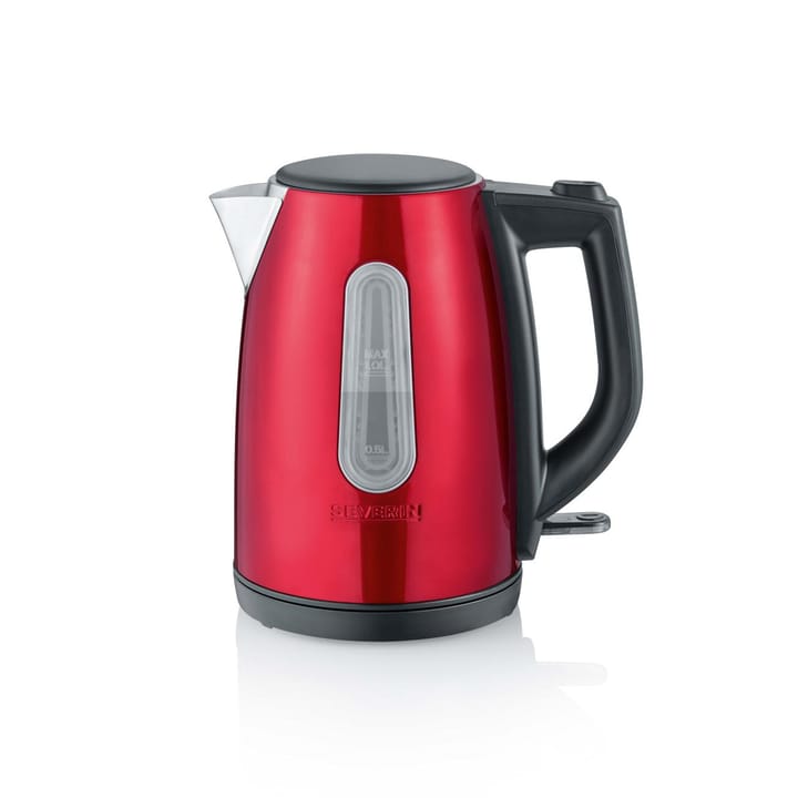 Severin WK 3417 Wasserkocher 1 L, Rot-Metall Severin
