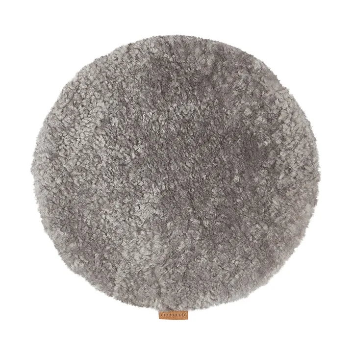 Jill Stuhlkissen gepolstert - Granit (Grau), Ø36 cm - Shepherd of Sweden