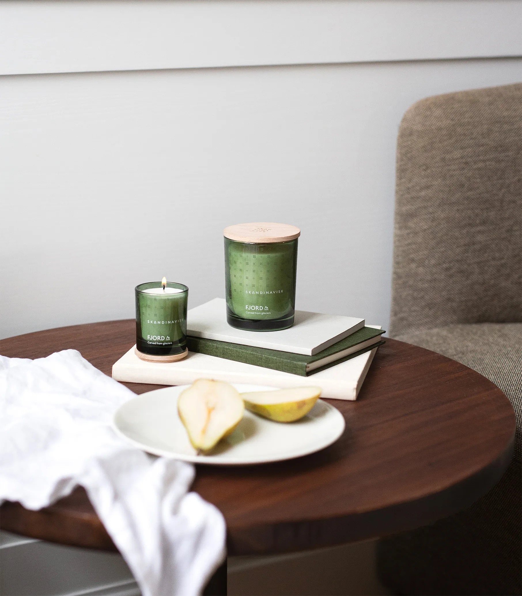 Fjord Duftkerze mit Deckel, 65 g Skandinavisk