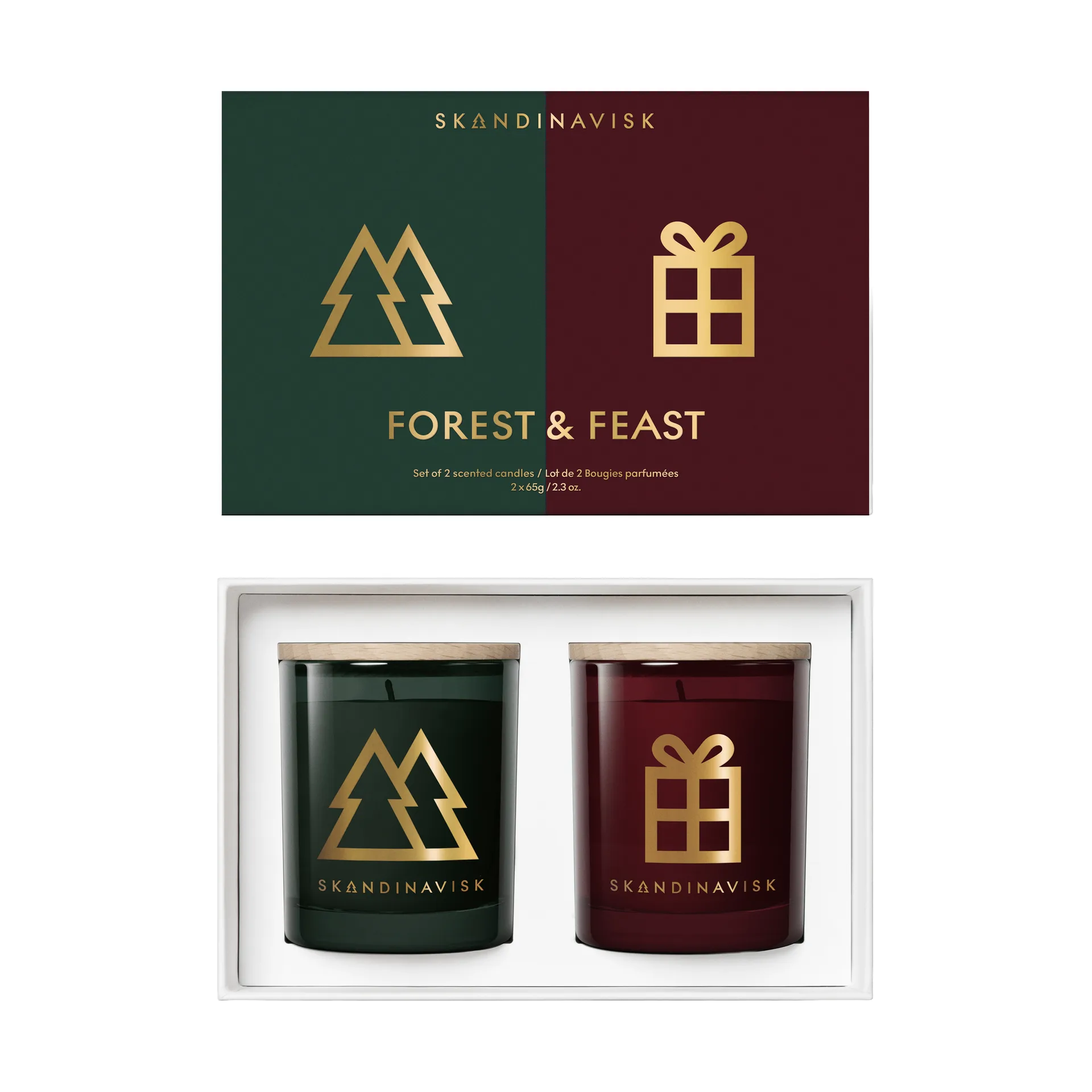 Forest & Feast Duftkerzen-Geschenkset 2-teilig, 65 g Skandinavisk