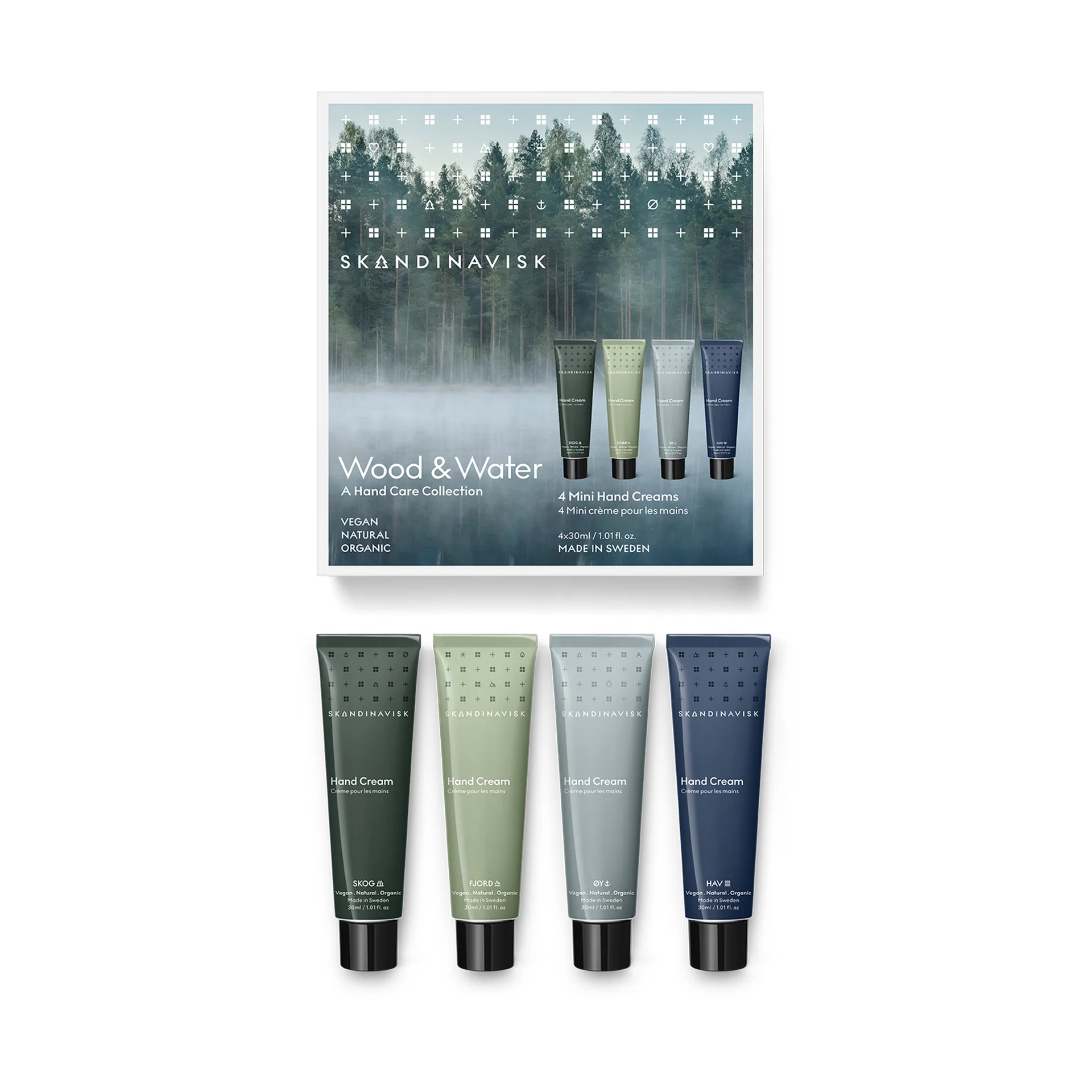 Wood & Water Mini Handcreme 4 Teile, 30 ml Skandinavisk