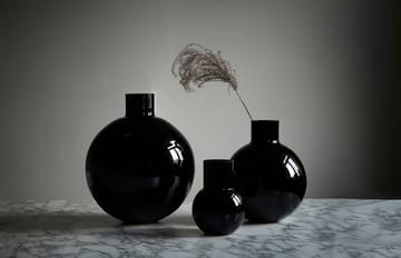 Pallo Vase - Schwarz 20cm - Skrufs Glasbruk