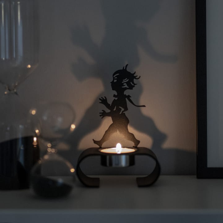 Silhuett Teelichthalter 9,3 x 13,3 cm, Schwarz Solstickan Design