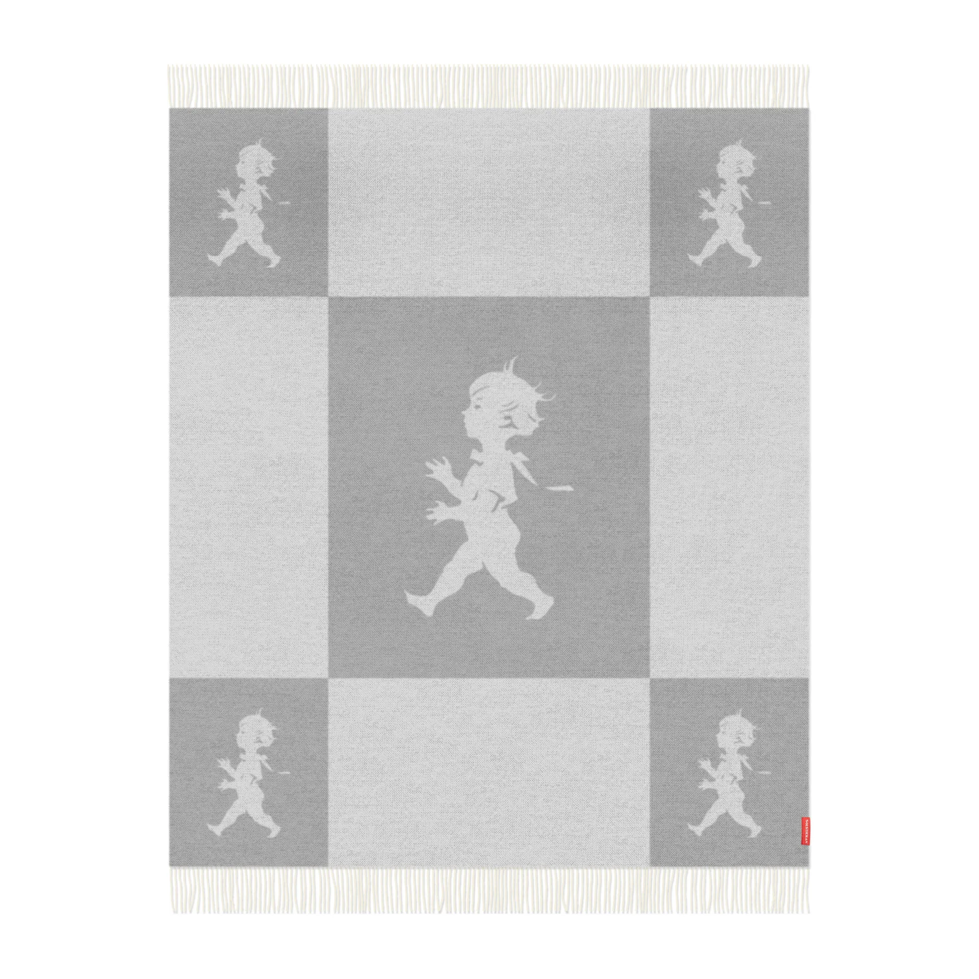 Solstickan Decke Merinowolle 130 x 170 cm, Hellgrau Solstickan Design