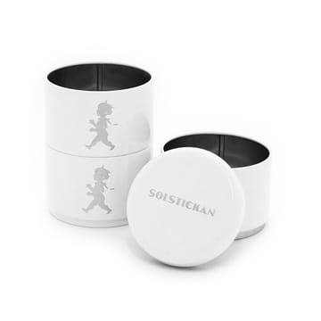 Solstickan Dose 3-geteilt Ø 8,5 cm - Weiß - Solstickan Design
