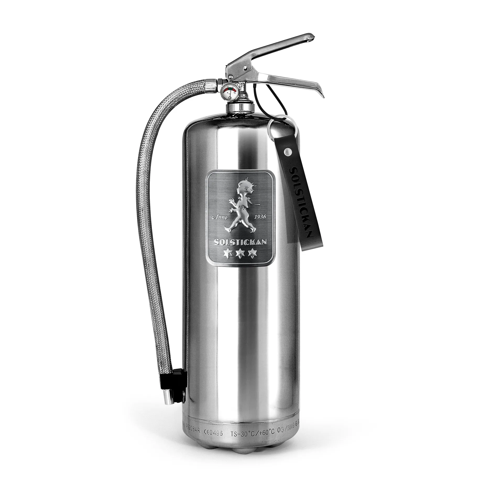 Solstickan Feuerlöscher 6 kg, Design Edition Stahl Solstickan Design