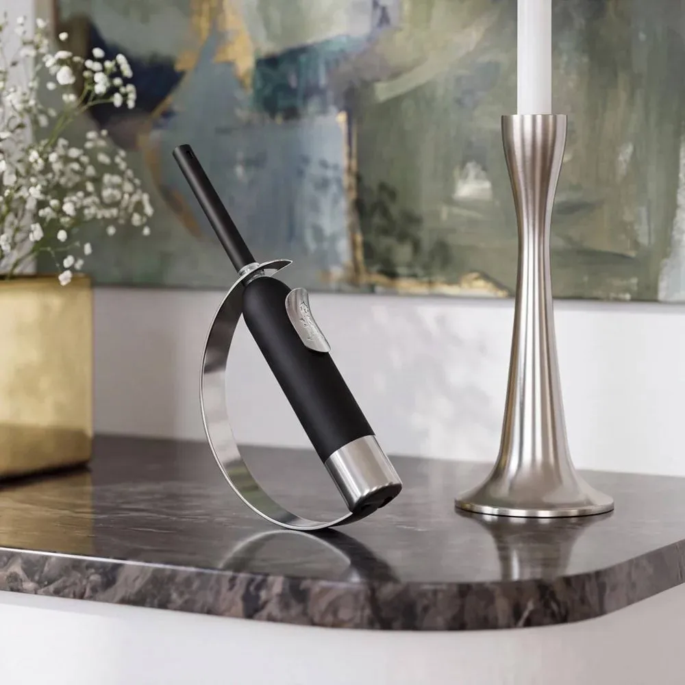 Solstickan Feuerzeug mit Flammenklinge, Schwarz-Silber Solstickan Design