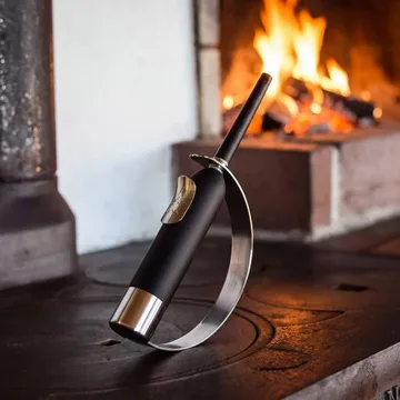 Solstickan Feuerzeug mit Flammenklinge - Schwarz-Silber - Solstickan Design