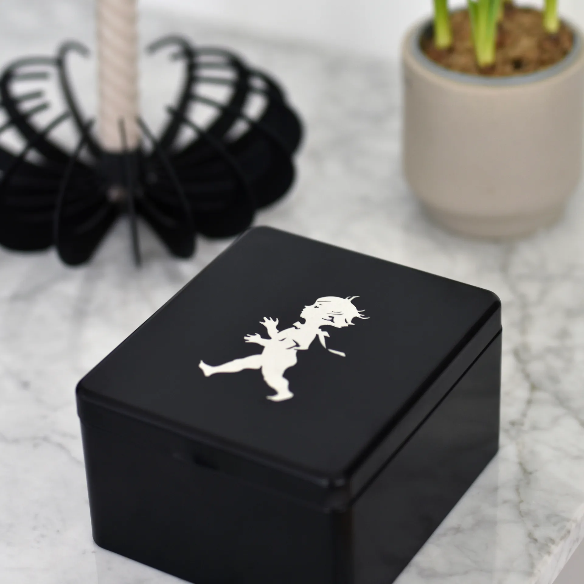 Solstickan Teebox mit Fächern 13,6 x 15,6 cm, Schwarz Solstickan Design