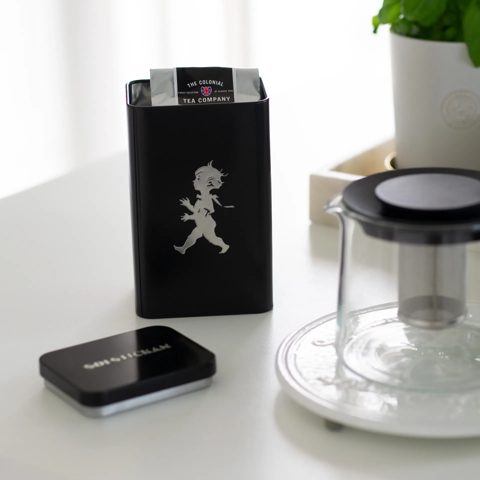 Solstickan Teedose 15,2 cm, Mattschwarz Solstickan Design