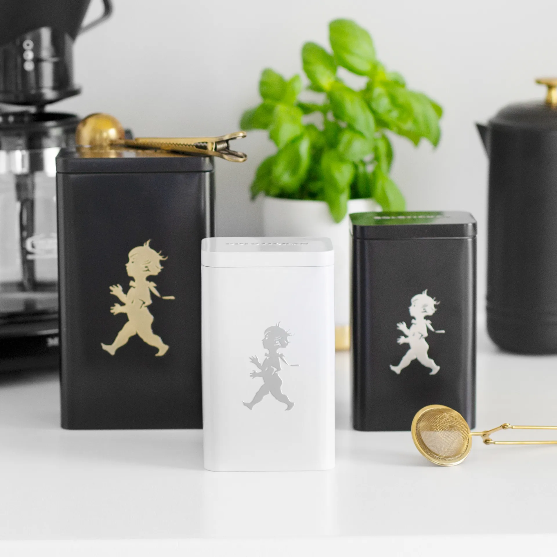 Solstickan Teedose 15,2 cm, Mattschwarz Solstickan Design