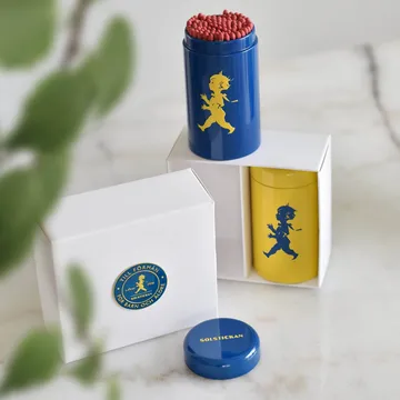 Solstickan Zündholzröhren 2er-Pack Geschenkverpackung - Gelb, Blau - Solstickan Design