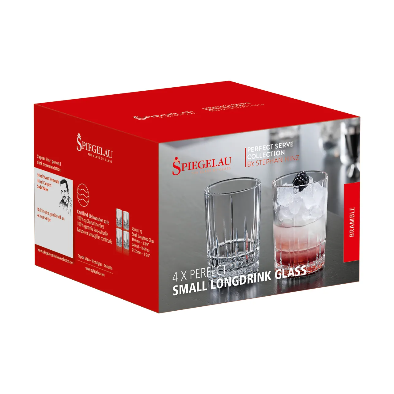 Perfect Serve Longdrink-Glas 24cl , 4er Pack, Klar Spiegelau