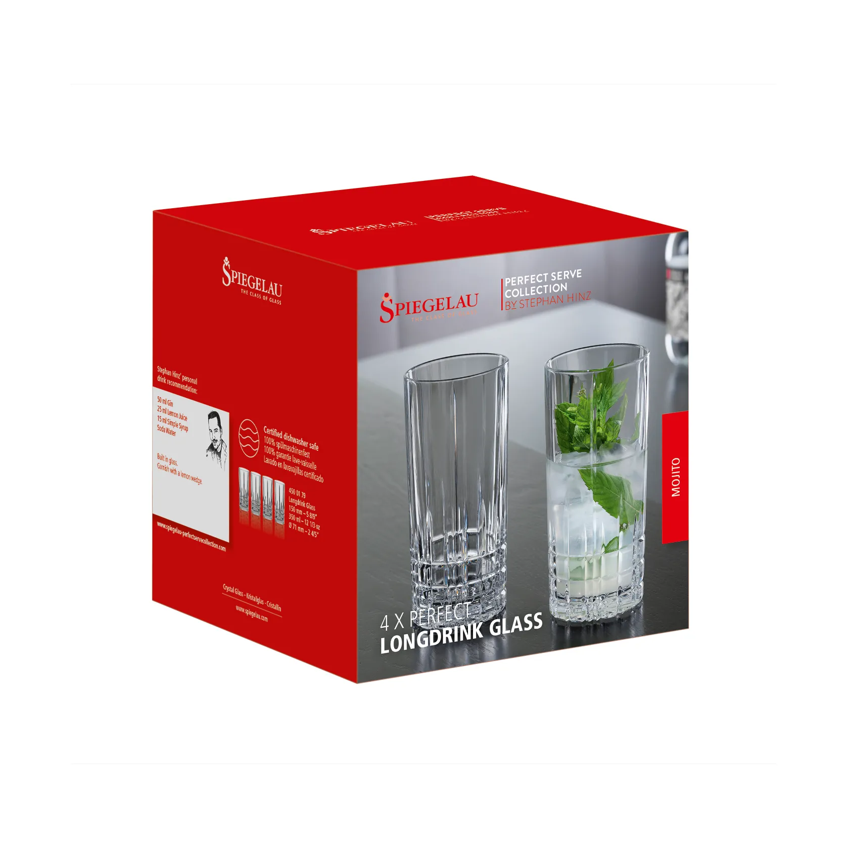 Perfect Serve Longdrink-Glas 35cl , 4er Pack, Klar Spiegelau