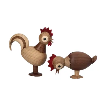 Rise Hahn Figur - Beige, 4,2x12x10,5 cm - Spring Copenhagen