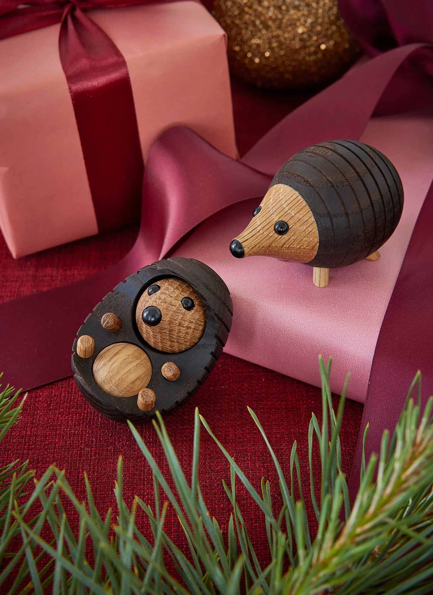 Stick Igel Dekoration 4,5 cm, thermal ash Spring Copenhagen