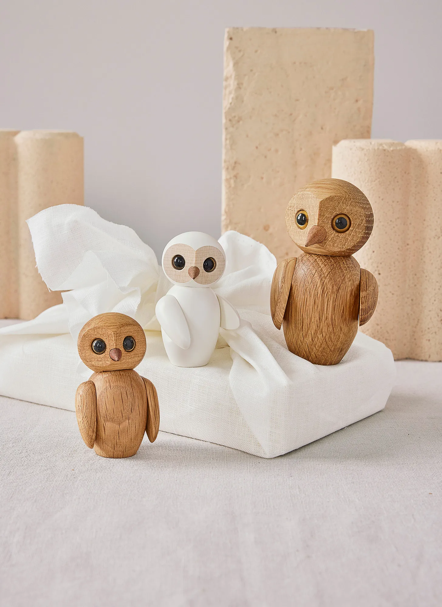 Wise Eule Dekoration 7 cm, white Spring Copenhagen