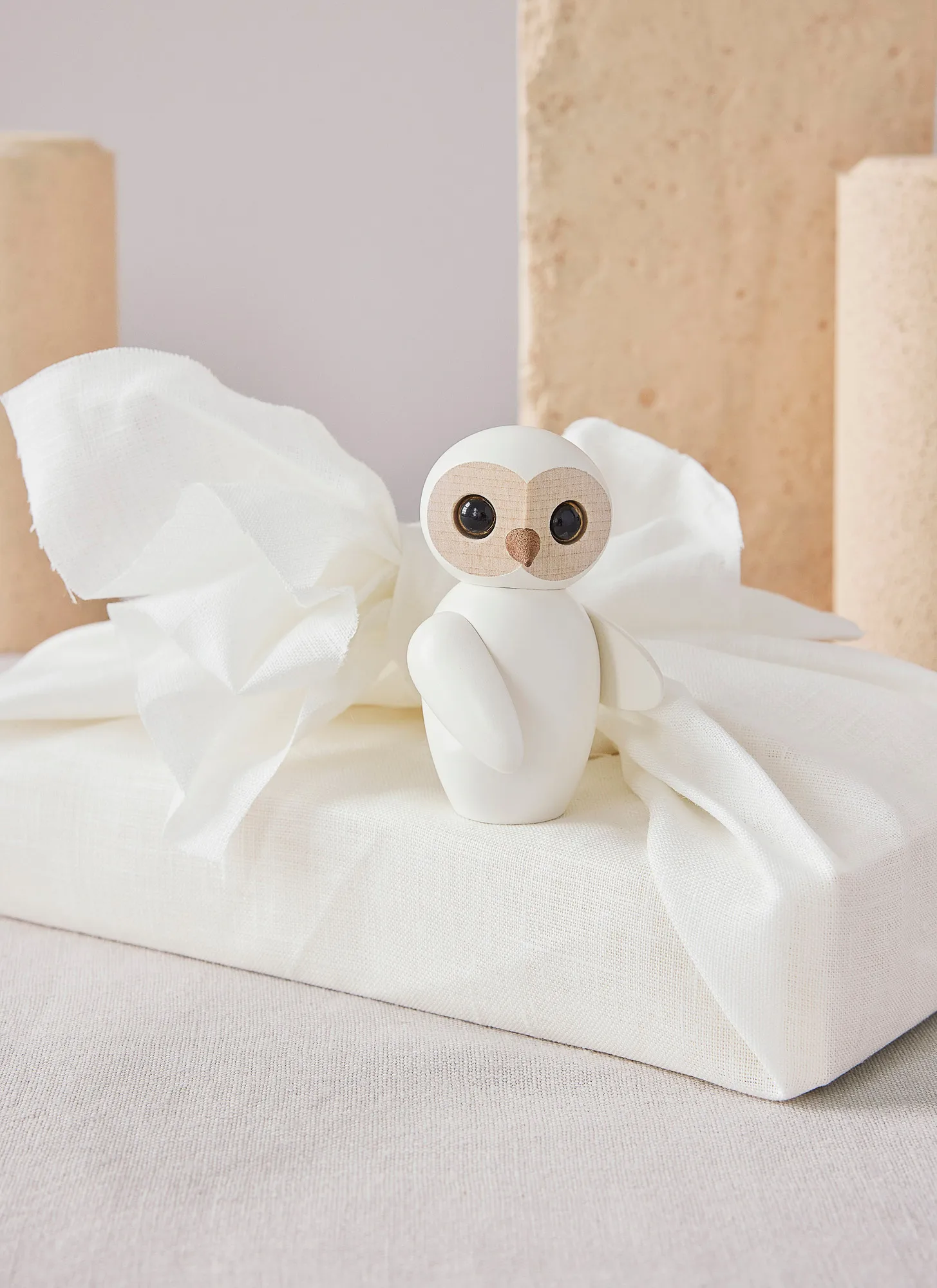 Wise Eule Dekoration 7 cm, white Spring Copenhagen