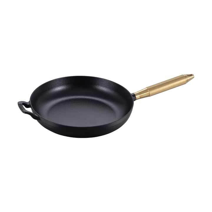 Buster & Punch Bratpfanne Gusseisen schwarz Ø28 cm - Messinggriff - STAUB