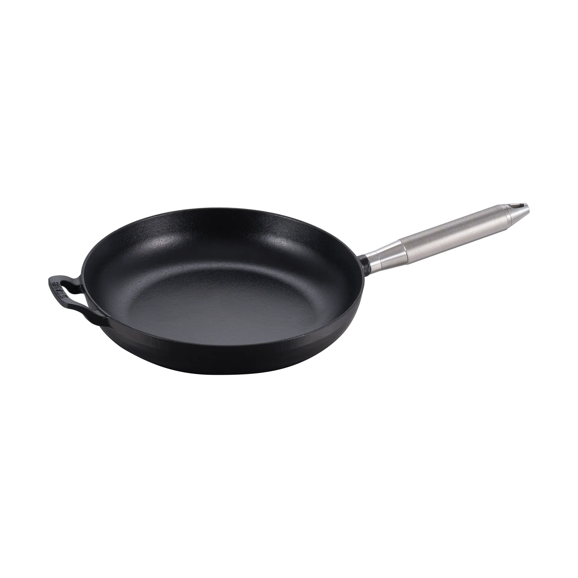Buster & Punch Bratpfanne Gusseisen schwarz Ø28 cm, Stahlgriff STAUB