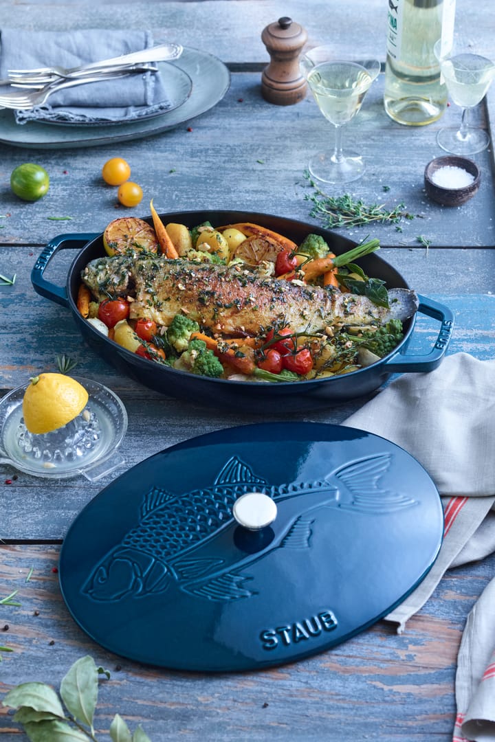 La Mer ovaler Topf, drei Lagen Emaille, 32cm STAUB