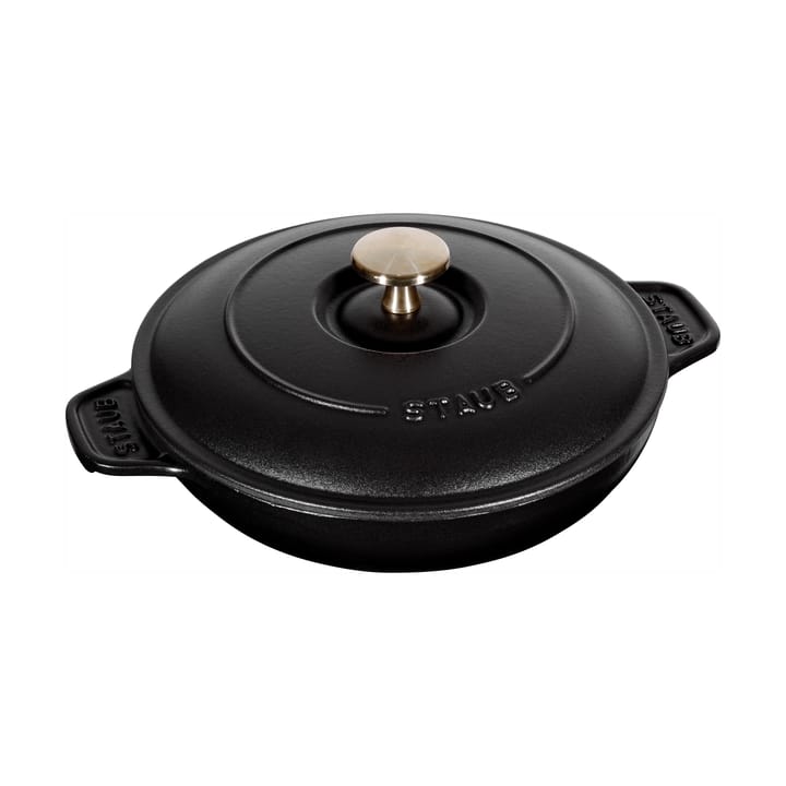 Staub Backform Gusseisen mit Deckel rund 20 cm - Schwarz - STAUB