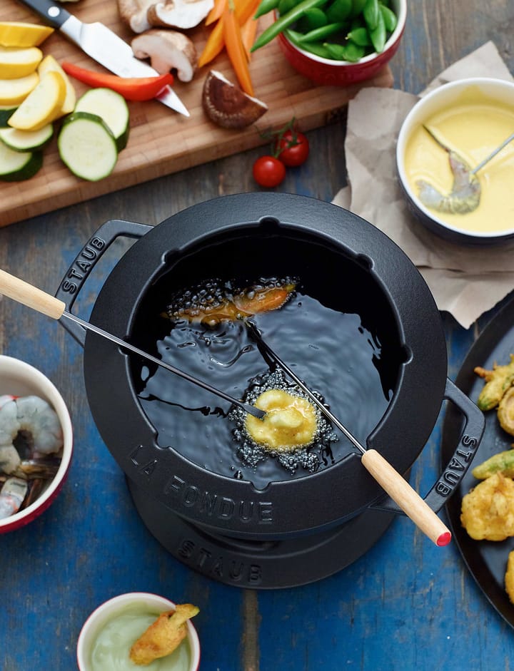 Staub Fondueset 1,65 l, Schwarz STAUB