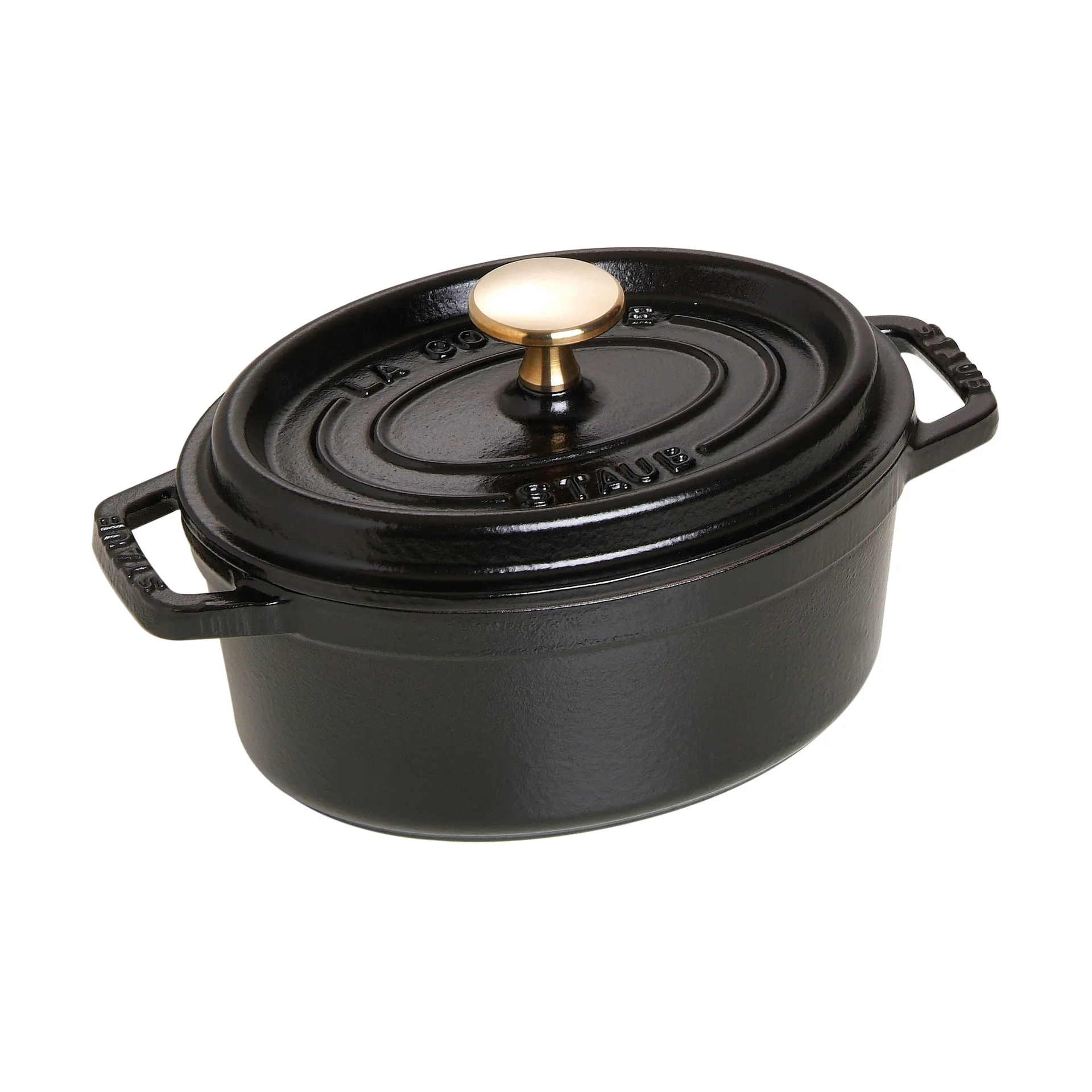 Staub La Cocotte ovaler Topf Gusseisen 1 L, Schwarz STAUB