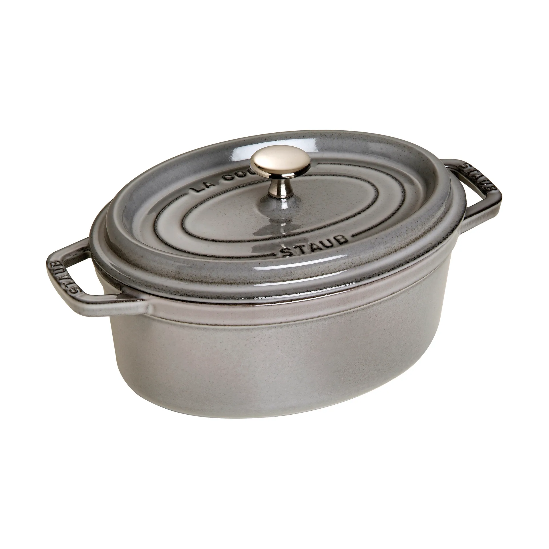 Staub La Cocotte ovaler Topf Gusseisen 2,35 L, Grafitgrau STAUB