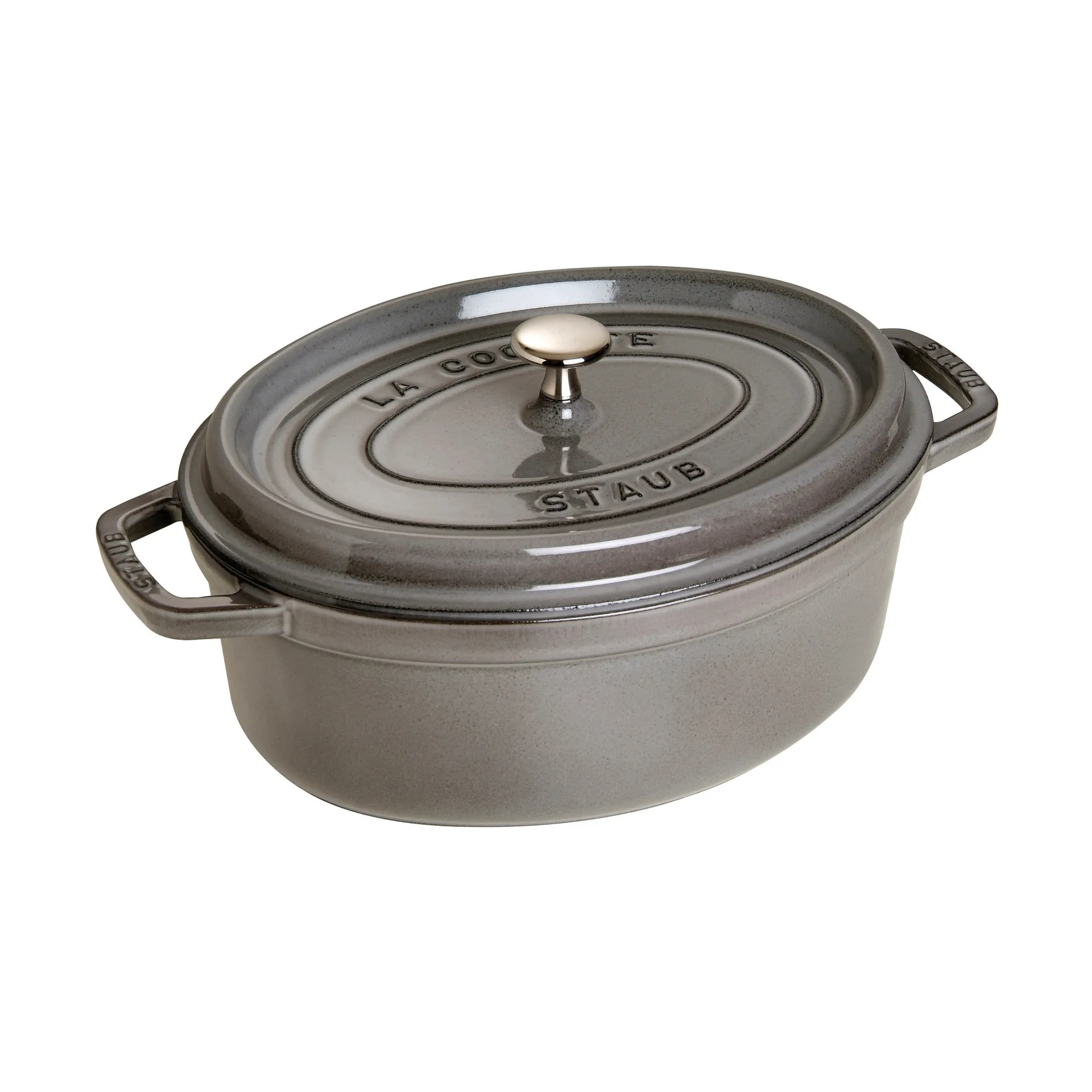 Staub La Cocotte ovaler Topf Gusseisen 3,2 L, Grafitgrau STAUB