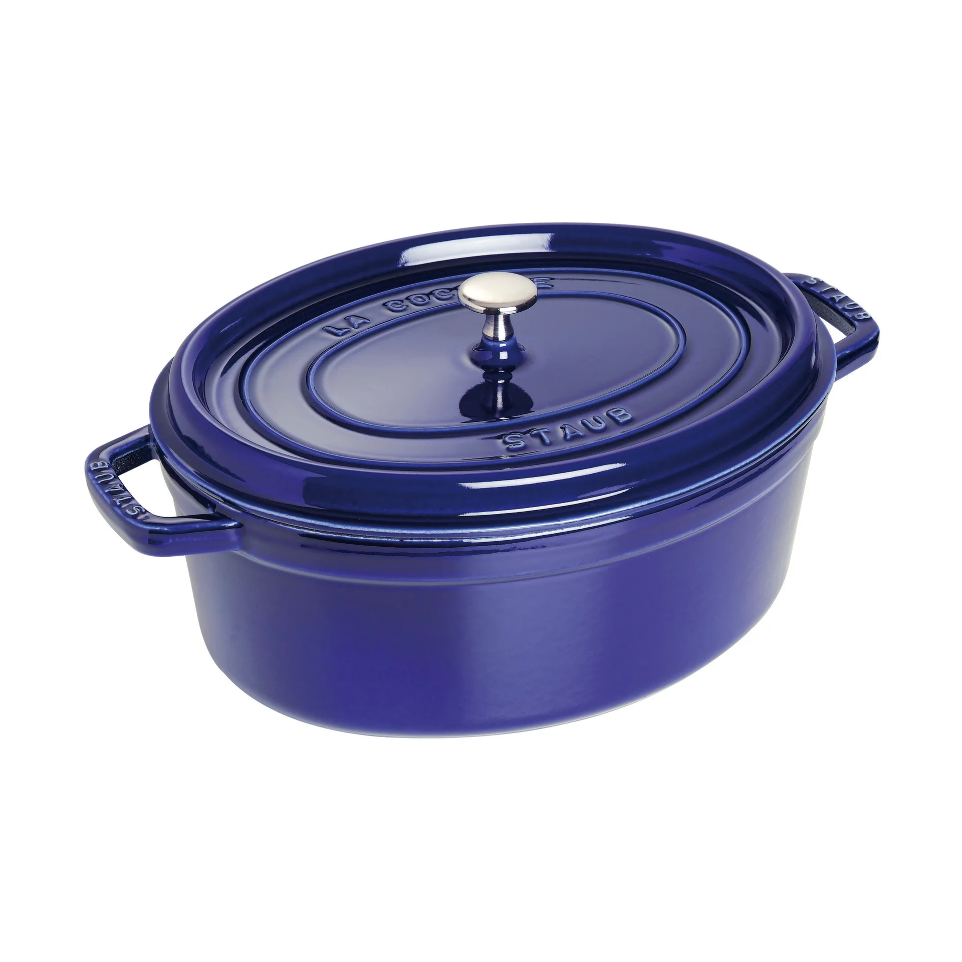 Staub La Cocotte ovaler Topf Gusseisen 5,5 L, Dunkelblau STAUB