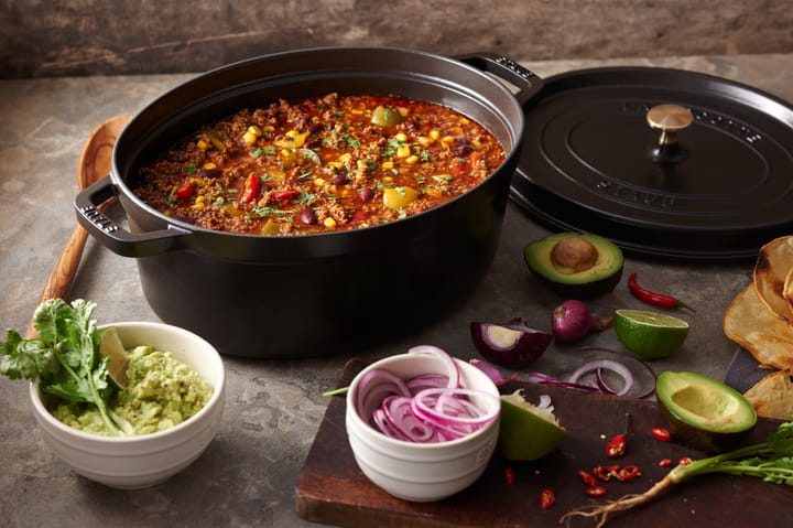 Staub La Cocotte ovaler Topf Gusseisen 5,5 L, Schwarz STAUB