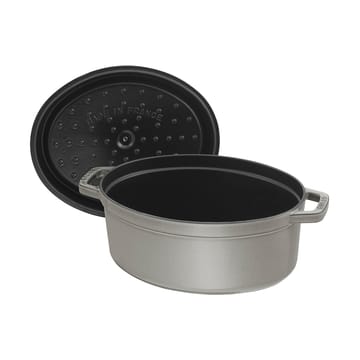 Staub La Cocotte ovaler Topf Gusseisen 6,7 L. - Grafitgrau - STAUB