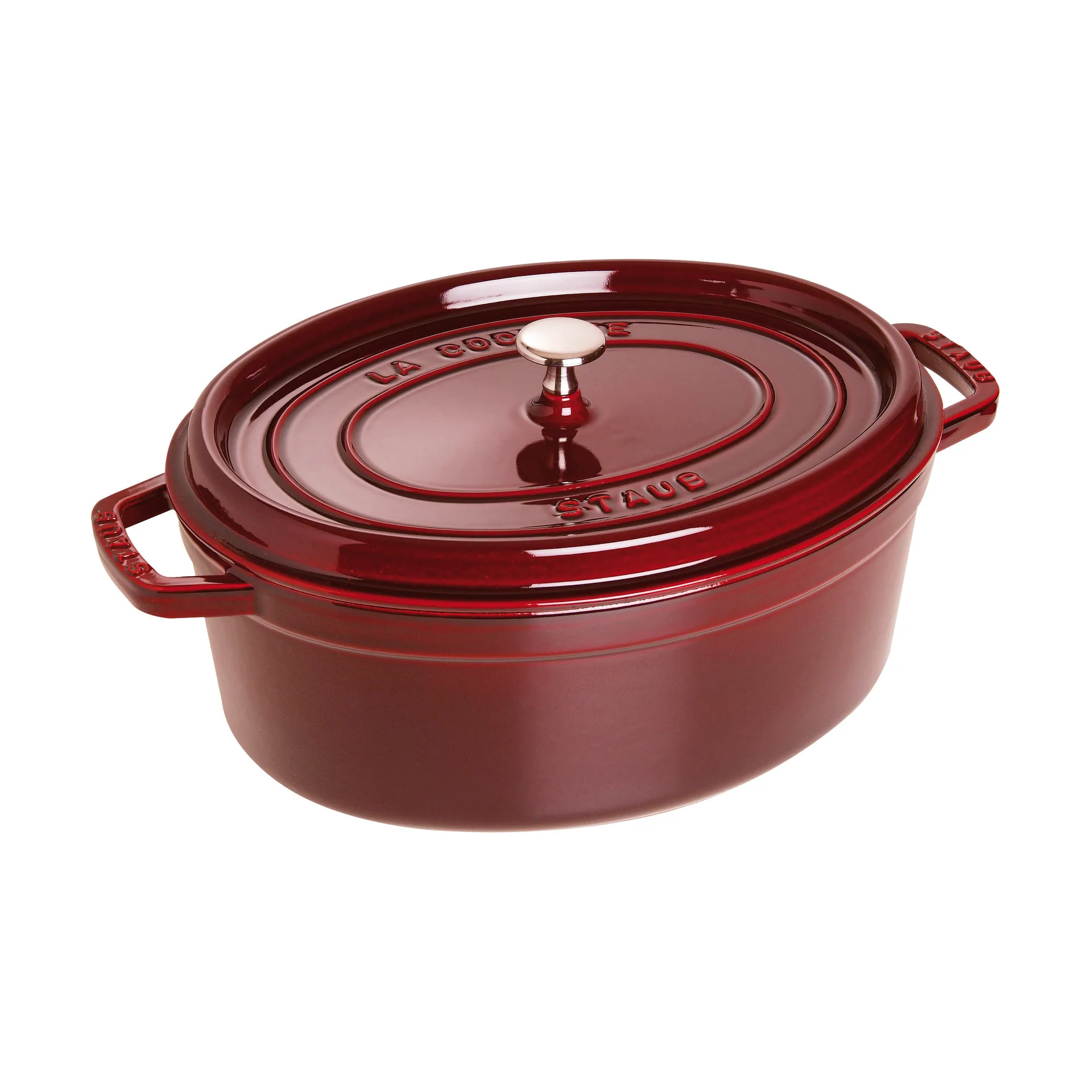 Staub La Cocotte ovaler Topf Gusseisen 6,7 L., Granatrot STAUB