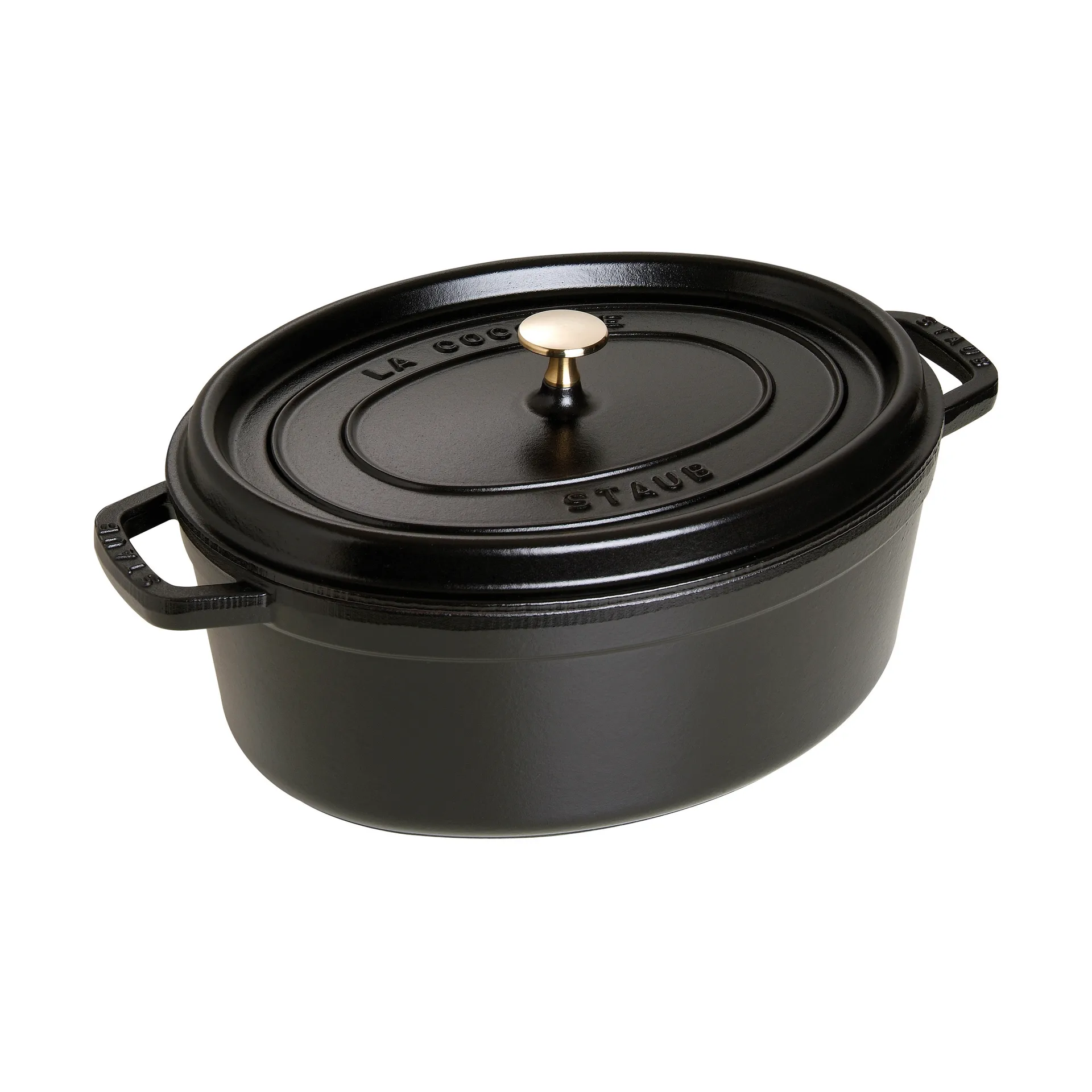 Staub La Cocotte ovaler Topf Gusseisen 6,7 L., Schwarz STAUB