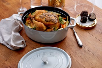 Staub La Cocotte ovaler Topf Gusseisen 6,7 L. - White truffle - STAUB