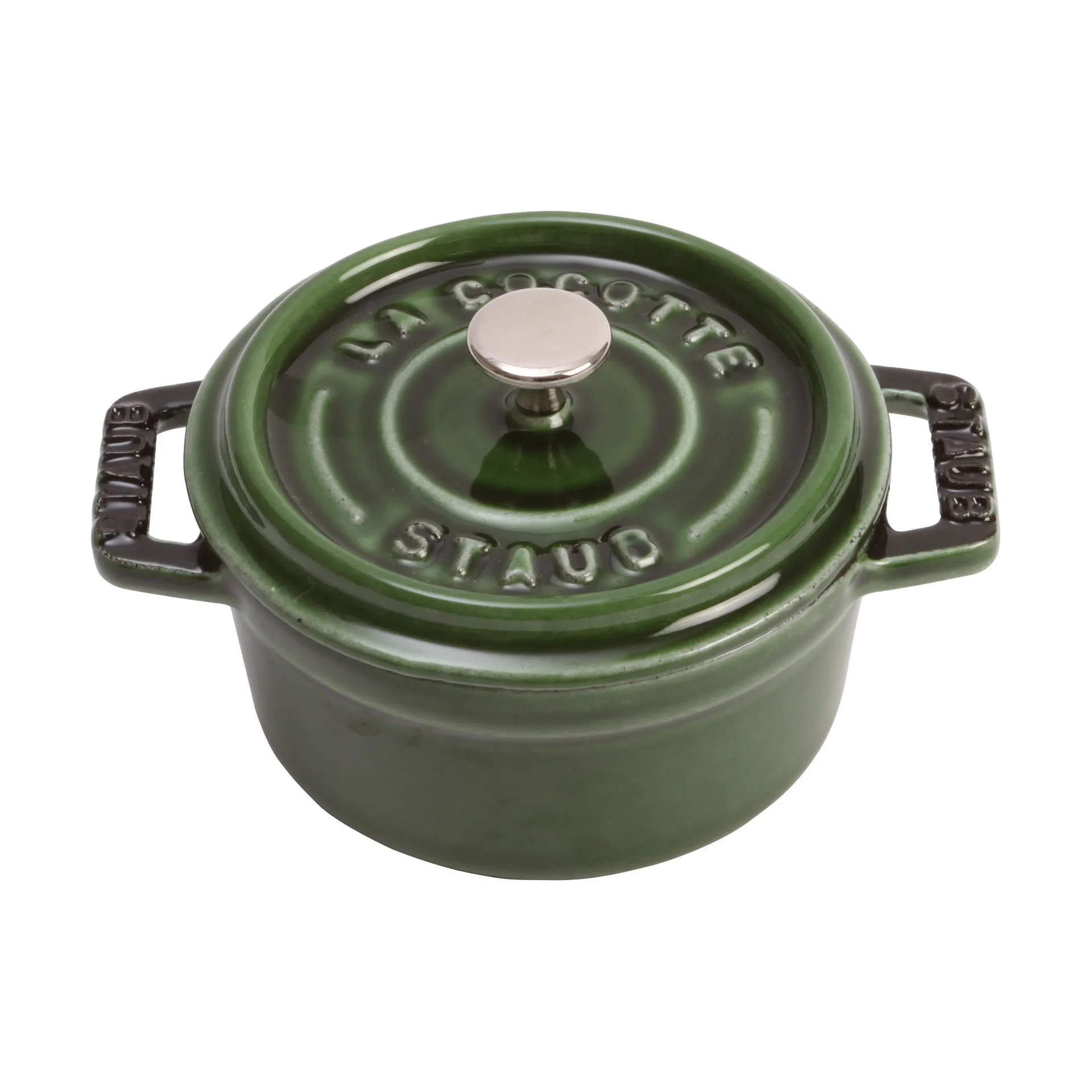Staub La Cocotte runder Topf Gusseisen 0,25 L, Basilikumgrün STAUB