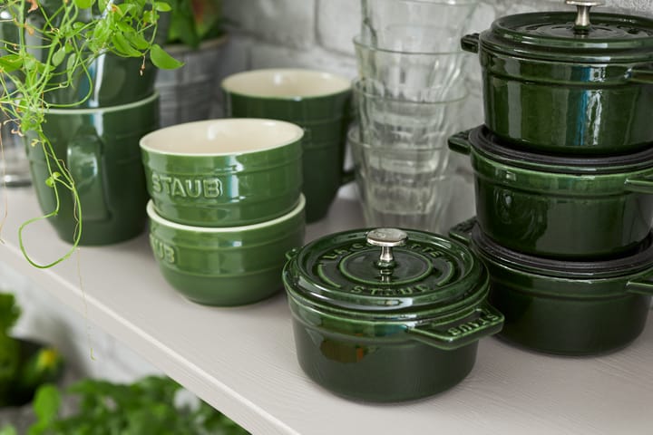 Staub La Cocotte runder Topf Gusseisen 0,25 L, Basilikumgrün STAUB