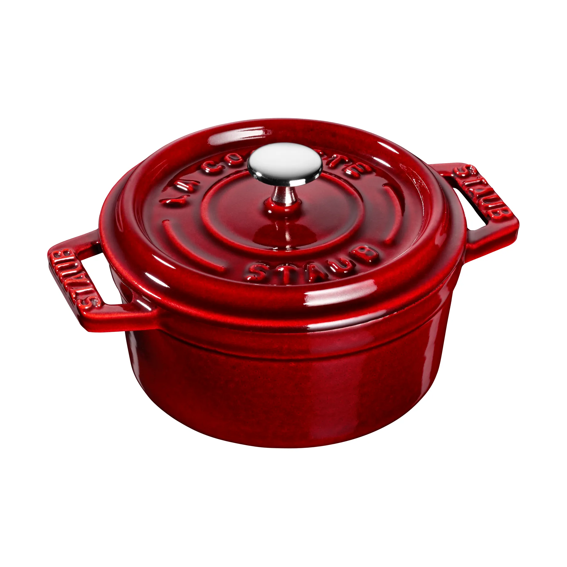 Staub La Cocotte runder Topf Gusseisen 0,25 L, Granatrot STAUB