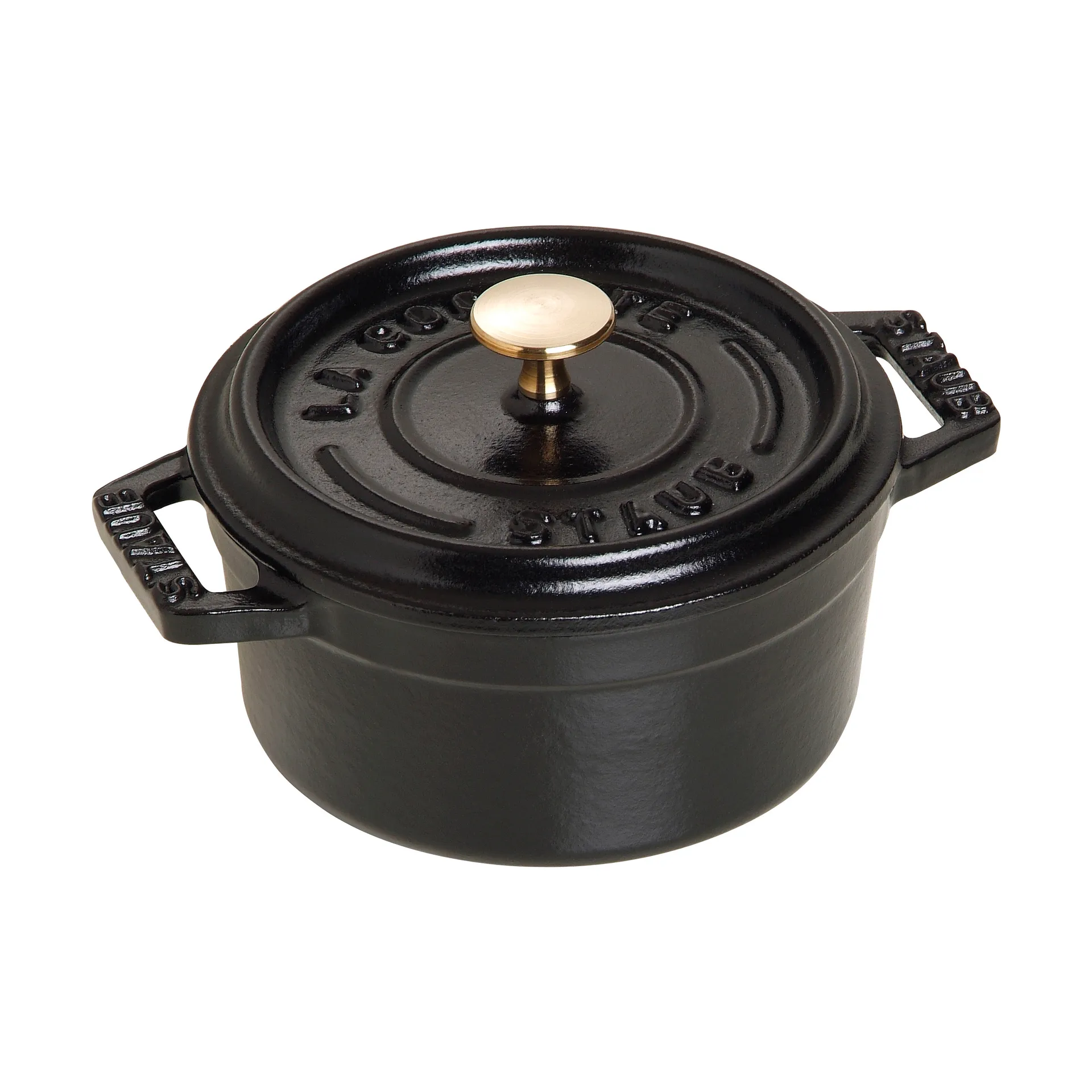 Staub La Cocotte runder Topf Gusseisen 0,25 L, Schwarz STAUB